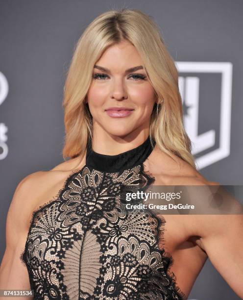 Brooke Ence arrives at the premiere of Warner Bros. Pictures' "Justice League" at Dolby Theatre on November 13, 2017 in Hollywood, California.