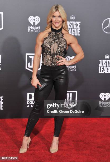 Brooke Ence arrives at the premiere of Warner Bros. Pictures' "Justice League" at Dolby Theatre on November 13, 2017 in Hollywood, California.