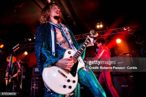 The Darkness performs on stage on November 9, 2017 in Rome, Italy.