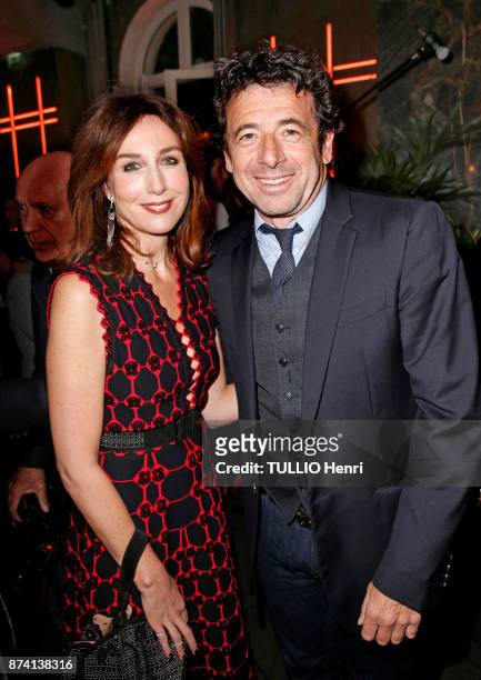 At the evening gala for the 80th birthday of Claude Lelouch, Jean Dujardin, Elsa Zylberstein and Patrick Bruel are photographed for Paris Match on...