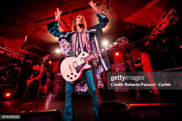 The Darkness performs on stage on November 9, 2017 in Rome, Italy.