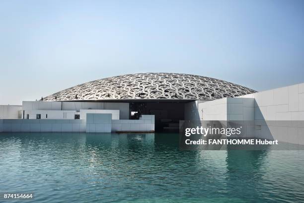 Opening of the Louvre Abu Dhabi on the Saadiyat Island after 10 years of construction. Designed by the architect Jean Nouvel its dome in aluminum and...