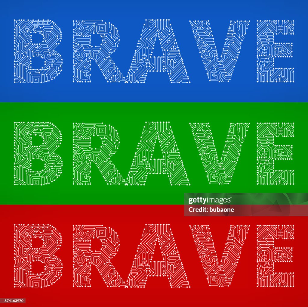 Brave Circuit Board Color Vector Backgrounds.