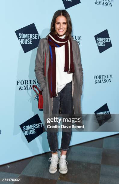 Charlotte Wiggins attends the opening party of Skate at Somerset House with Fortnum & Mason on November 14, 2017 in London, England. London's...