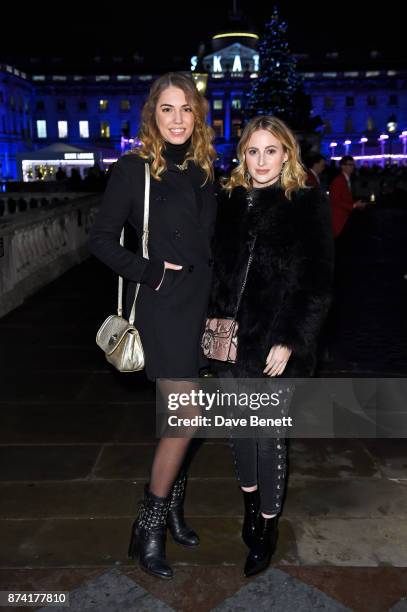 Amber Le Bon and Rosie Fortescue attend the opening party of Skate at Somerset House with Fortnum & Mason on November 14, 2017 in London, England....