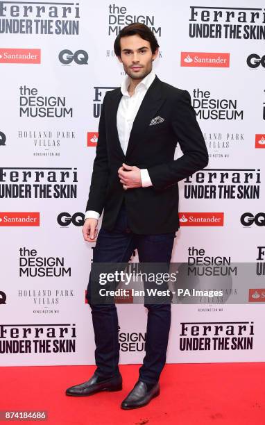 Mark-Francis Vandelli attends a private view of Ferrari: Under the Skin at The Design Museum, London.