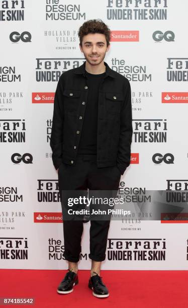 Nathan Sykes attends the Ferrari X The Design Museum event held at The Design Museum on November 14, 2017 in London, England.