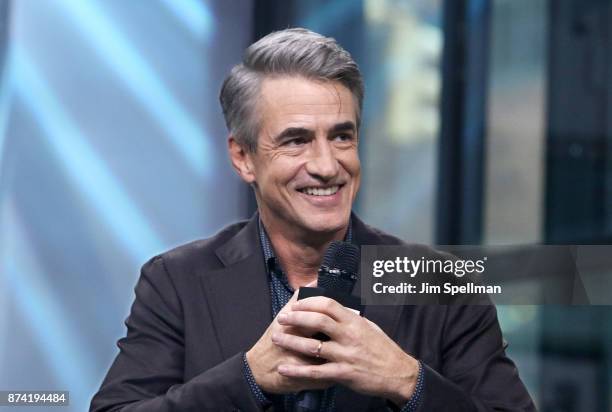 Actor Dermot Mulroney attends Build to Discuss "The Christmas Train" at Build Studio on November 14, 2017 in New York City.