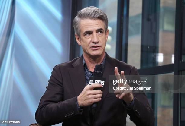 Actor Dermot Mulroney attends Build to Discuss "The Christmas Train" at Build Studio on November 14, 2017 in New York City.