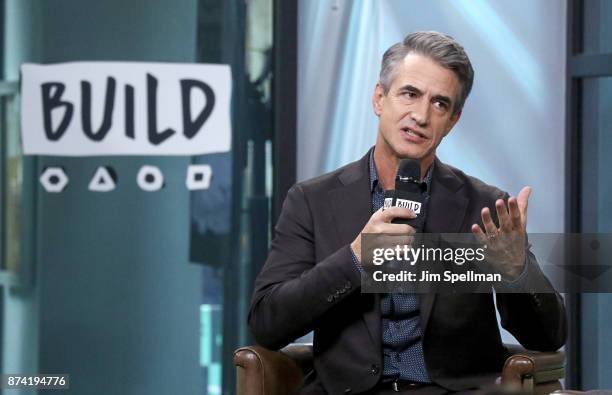 Actor Dermot Mulroney attends Build to Discuss "The Christmas Train" at Build Studio on November 14, 2017 in New York City.