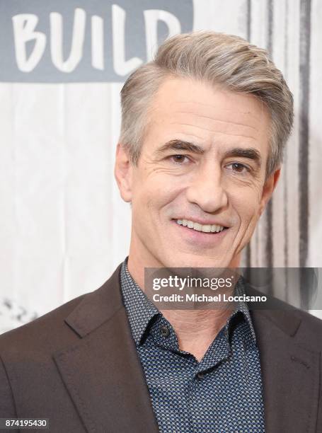 Actor Dermot Mulroney visits Build Studio to discuss his movie "The Christmas Train" on November 14, 2017 in New York City.