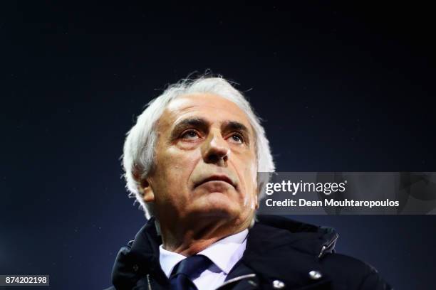 Japan Head Coach / Manager, Vahid Halilhodzic looks on during the international friendly match between Belgium and Japan held at Jan Breydel Stadium...