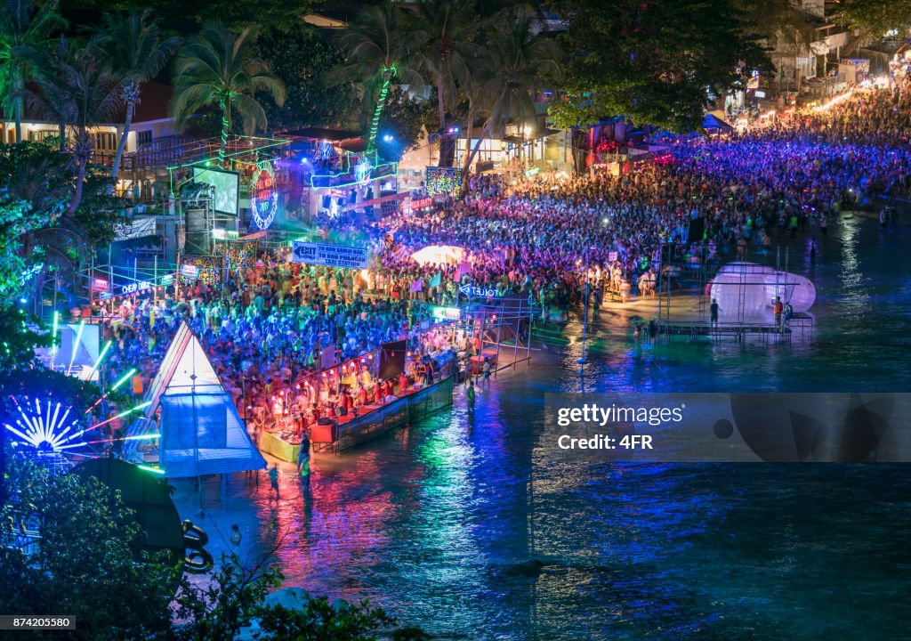 Vollmondparty, Haad Rin Beach Koh Phangan, Thailand