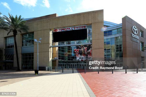 Toyota Center, home of the Houston Rockets basketball team in Houston, Texas on November 6, 2017.