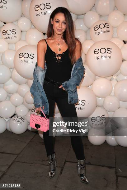 Danielle Peazer attends the 'EOS Lip Balm Winter Lips' party at Jimmy's Lodge Pop up on November 14, 2017 in London, England.