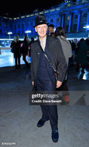 Stephen Jones attends the opening party of Skate at Somerset House with Fortnum & Mason on November 14, 2017 in London, England. London's favourite...