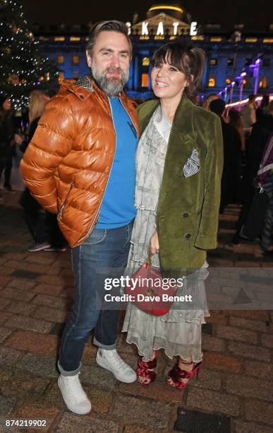 Ken Drewery and Grace Woodward attend the opening party of Skate at Somerset House with Fortnum & Mason on November 14, 2017 in London, England....