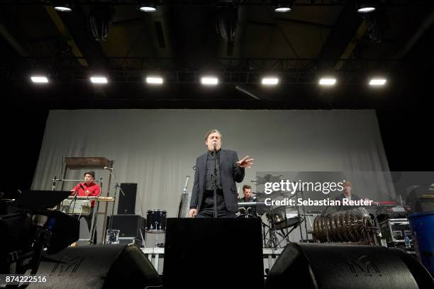 Einstuerzende Neubauten perform at Columbiahalle on November 14, 2017 in Berlin, Germany.