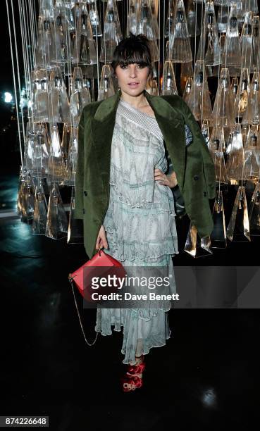 Attends the unveiling of 'The Tree of Glass' by Lee Broom with Nude at Aqua Shard on November 14, 2017 in London, England.