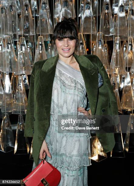 Attends the unveiling of 'The Tree of Glass' by Lee Broom with Nude at Aqua Shard on November 14, 2017 in London, England.