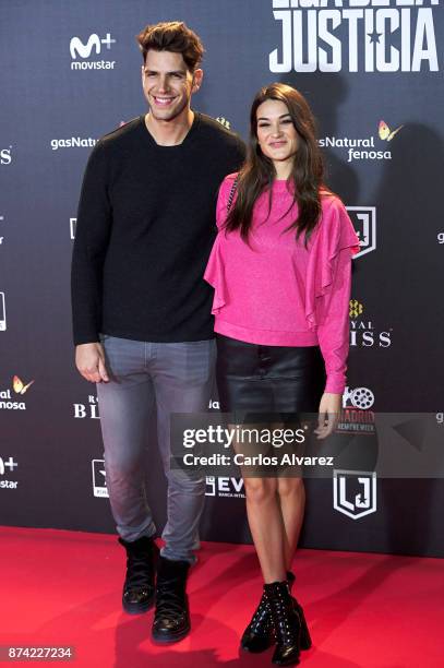 Diego Matamoros and Estela Grande attend 'La Liga de La Justicia' premiere at the Kinepolis cinema on November 14, 2017 in Madrid, Spain.