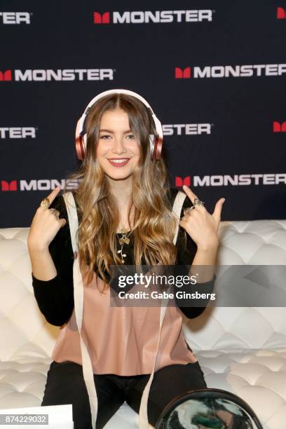 Sofia Reyes attends the gift lounge during the 18th annual Latin Grammy Awards at MGM Grand Garden Arena on November 14, 2017 in Las Vegas, Nevada.