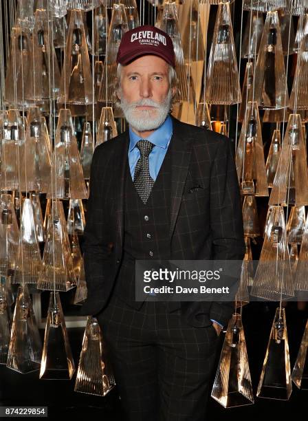 Aiden Shaw attends the unveiling of 'The Tree of Glass' by Lee Broom with Nude at Aqua Shard on November 14, 2017 in London, England.