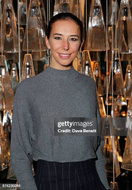 Kristina Blahnik attends the unveiling of 'The Tree of Glass' by Lee Broom with Nude at Aqua Shard on November 14, 2017 in London, England.