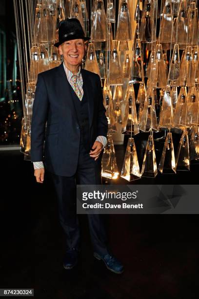 Stephen Jones attends the unveiling of 'The Tree of Glass' by Lee Broom with Nude at Aqua Shard on November 14, 2017 in London, England.