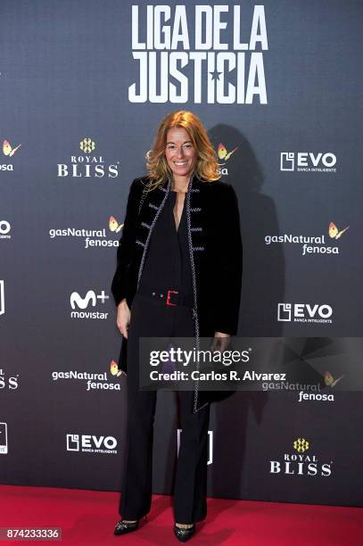 Monica Martin Luque attends 'La Liga de La Justicia' premiere at the Kinepolis cinema on November 14, 2017 in Madrid, Spain.