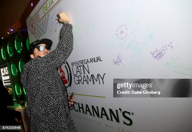 Pablo Mejia Bermudez of Piso 21 attends the gift lounge during the 18th annual Latin Grammy Awards at MGM Grand Garden Arena on November 14, 2017 in...