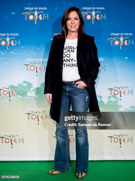 Mamen Mendizabal during 'Cirque Du Soleil' Premiere in Madrid on November 14, 2017 in Madrid, Spain.