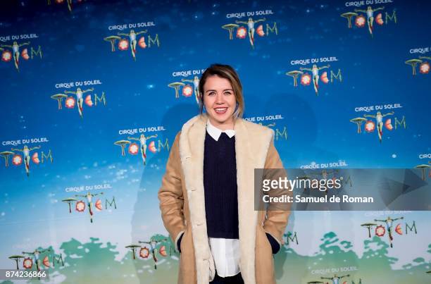 Andrea Guasch during 'Cirque Du Soleil' Premiere in Madrid on November 14, 2017 in Madrid, Spain.