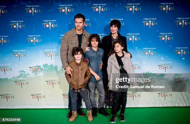 Orson Salazar and Paz Vega during 'Cirque Du Soleil' Premiere in Madrid on November 14, 2017 in Madrid, Spain.