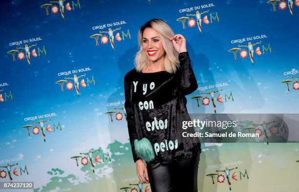 Nerea Garmendia during 'Cirque Du Soleil' Premiere in Madrid on November 14, 2017 in Madrid, Spain.