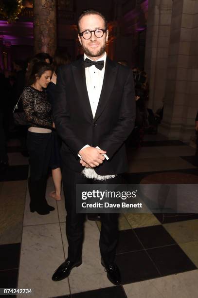Rafe Spall attends The Sugarplum Dinner 2017 in aid of type 1 diabetes charity JDRF at The V&A on November 14, 2017 in London, England.