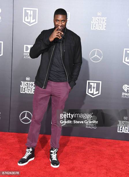 Roy Hibbert arrives at the Premiere Of Warner Bros. Pictures' "Justice League" at Dolby Theatre on November 13, 2017 in Hollywood, California.
