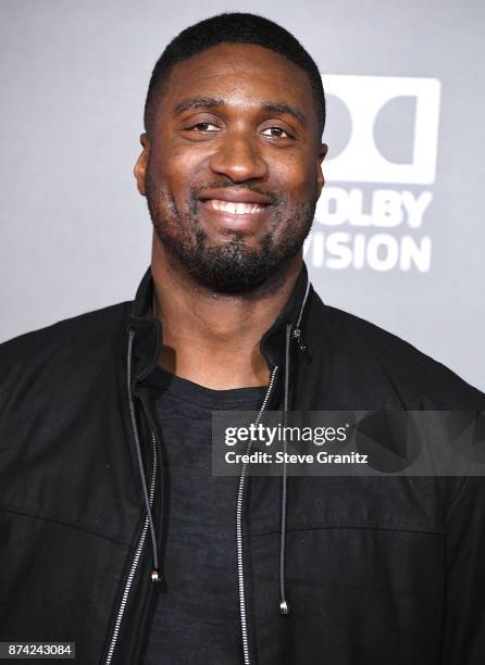 Roy Hibbert arrives at the Premiere Of Warner Bros. Pictures' "Justice League" at Dolby Theatre on November 13, 2017 in Hollywood, California.