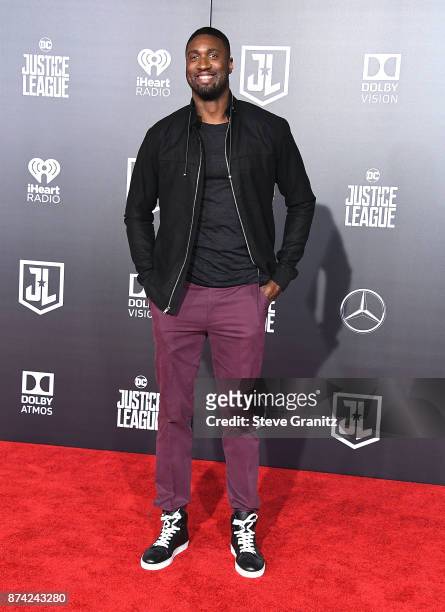 Roy Hibbert arrives at the Premiere Of Warner Bros. Pictures' "Justice League" at Dolby Theatre on November 13, 2017 in Hollywood, California.