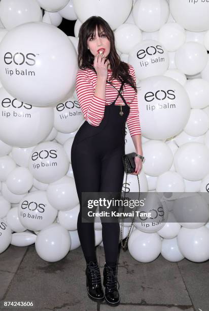 Daisy Lowe attends the 'EOS Lip Balm Winter Lips' party at Jimmy's Lodge Pop up on November 14, 2017 in London, England.