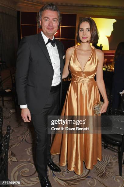 Laurent Feniou and Genevieve Gaunt attend The Cartier Racing Awards 2017 at The Dorchester on November 14, 2017 in London, England.