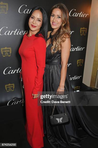 Vicky Lee and Aruna Seth attend The Cartier Racing Awards 2017 at The Dorchester on November 14, 2017 in London, England.