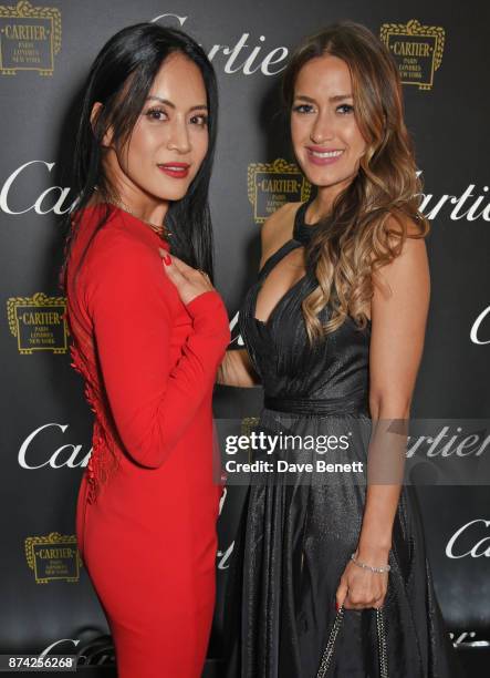 Vicky Lee and Aruna Seth attend The Cartier Racing Awards 2017 at The Dorchester on November 14, 2017 in London, England.