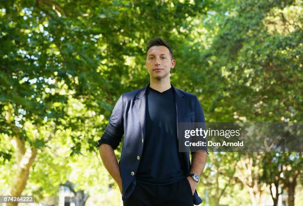 Olympic great and Gay Marriage advocate Ian Thorpe strikes a reflective pose just prior to the result announcement on November 15, 2017 in Sydney,...