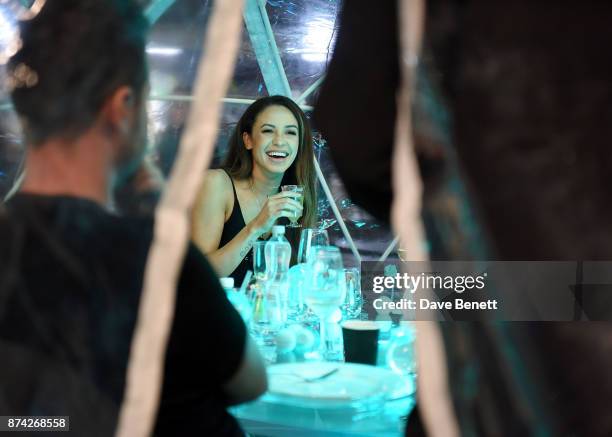 Danielle Peazer attends the EOS Lip Balm Winter Lips Party at Southbank Centre on November 14, 2017 in London, England.