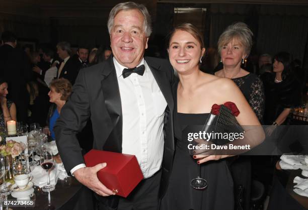 Sir Michael Stoute and Electra Niarchos attend The Cartier Racing Awards 2017 at The Dorchester on November 14, 2017 in London, England.