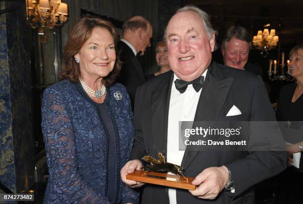 Antoinette Oppenheimer and Anthony Oppenheimer attend The Cartier Racing Awards 2017 at The Dorchester on November 14, 2017 in London, England.