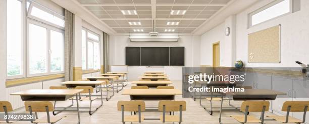 moderne klassenzimmer interieur - klassenzimmer stock-fotos und bilder