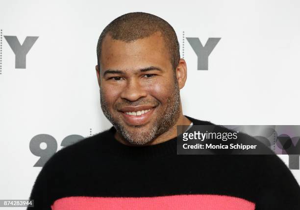 Actor and filmmaker Jordan Peele attends 92Y Presents Get Out: Jordan Peele In Conversation With Seth Meyers at 92nd Street Y on November 14, 2017 in...