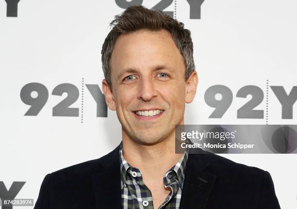 Seth Meyers attends 92Y Presents Get Out: Jordan Peele In Conversation With Seth Meyers at 92nd Street Y on November 14, 2017 in New York City.